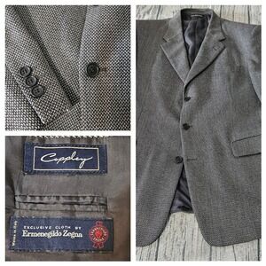Ermenegildo Zegna men's Gray Wool Blazer Jacket 42R by Coppley Suit Coat
